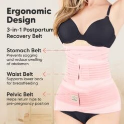 Revive 3 In 1 Postpartum Belly Band Wrap, Post Partum Recovery, Postpartum Waist Binder Shapewear