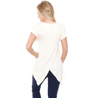 Women's Embellished V-Neck Fenella Top Tunic - White Mark 2 Women's Embellished V-Neck Fenella Top Tunic - White Mark - Image 2