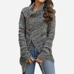 Women's Buttoned Turtleneck Wrap Sweater - Cupshe 10 Women's Buttoned Turtleneck Wrap Sweater - Cupshe -Avenue Sale Store GUEST 02578df1 e0b9 488e 8179 a173dfbc7c38