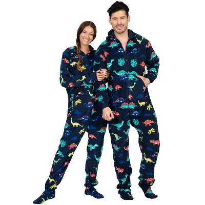 Footed Pajamas - Dinosaur Kingdom Adult Hoodie Fleece Onesie 3 Footed Pajamas - Dinosaur Kingdom Adult Hoodie Fleece Onesie - Image 3