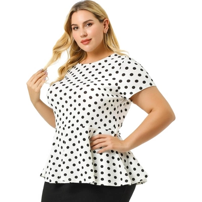 Agnes Orinda Women's Plus Size Polka Dots Fashion Workout Elegant Short Sleeves Peplum Top 10 Agnes Orinda Women's Plus Size Polka Dots Fashion Workout Elegant Short Sleeves Peplum Top - Image 10