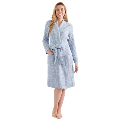 Softies Heathered Marshmallow 38" Wrap Robe 8 Softies Heathered Marshmallow 38" Wrap Robe - Image 8