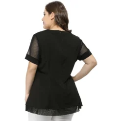 Agnes Orinda Women's Plus Size Round Neck Lace Swing Yoke Top 11 Agnes Orinda Women's Plus Size Round Neck Lace Swing Yoke Top -Avenue Sale Store GUEST 08928802 6632 44b3 b125 f1f73a381068
