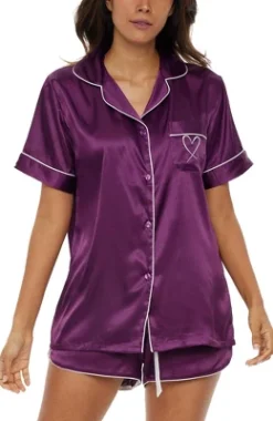 Womens Satin Pajamas Lounge Set, Silk Like Short Sleeve Top And Shorts With Pockets 13 Womens Satin Pajamas Lounge Set, Silk Like Short Sleeve Top And Shorts With Pockets -Avenue Sale Store GUEST 0abc1036 1b76 425d aff0 73db7420093b