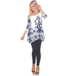 Women's Scoop Neck Printed Yanette Tunic Top - White Mark -Avenue Sale Store GUEST 0c0a327a 6fcf 401b b7d5 0976fd5b52eb
