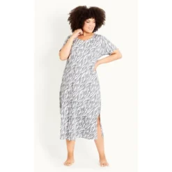 Women's Plus Size Nightdress - Grey Print | EVANS -Avenue Sale Store GUEST 0c5264e8 71e6 47e5 8f81 0d6bbe0191b5