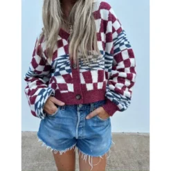 Women's Ascot + Hart Checkered Graphic Cardigan 9 Women's Ascot + Hart Checkered Graphic Cardigan -Avenue Sale Store GUEST 0ccbd6d4 260b 4cad ba59 a7db6fc9fb89