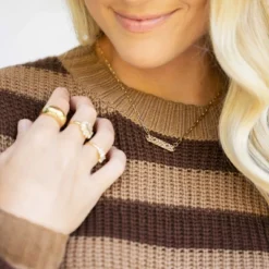 Women's Classic Cozy Striped Rib Sweater - Cupshe