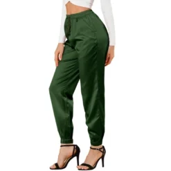 Allegra K Women's Drawstring Elastic Waist Athleisure Pants Ankle Length Satin Joggers With Pocket 29 Allegra K Women's Drawstring Elastic Waist Athleisure Pants Ankle Length Satin Joggers With Pocket -Avenue Sale Store GUEST 0ff3a824 e476 4db7 a666 87140dcb847f