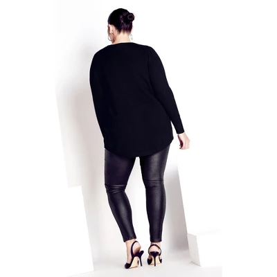 Women's Plus Size Sequinela Jumper - Black | EVANS