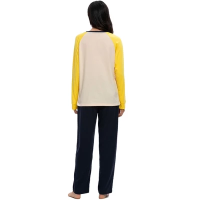 Cheibear Womens Sleepwear Round Neck Nightwear With Pants Pajama Lounge Set 3 Cheibear Womens Sleepwear Round Neck Nightwear With Pants Pajama Lounge Set - Image 3