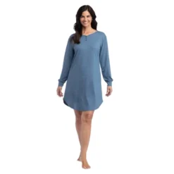 Softies Women's 36" Long Sleeve Henley Sleep Shirt -Avenue Sale Store GUEST 1298afc6 2674 49fb 81e6 46ae6cc462a2
