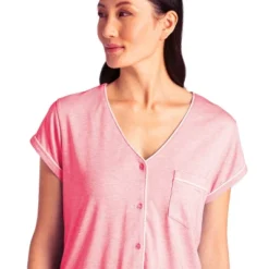 Softies Women’s Cap Sleeve PJ Shorts Set With Contrast Piping