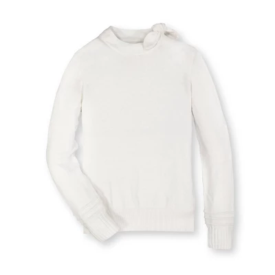 Hope & Henry Womens' Organic Cotton Tie-Neck Sweater 3 Hope & Henry Womens' Organic Cotton Tie-Neck Sweater - Image 3