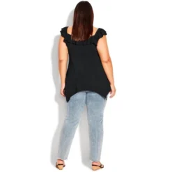 Women's Plus Size Serena Top - Black | EVANS