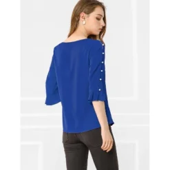 Allegra K Women's Ruffle Half Sleeve Casual Tops Button Solid Blouse Top 9 Allegra K Women's Ruffle Half Sleeve Casual Tops Button Solid Blouse Top -Avenue Sale Store GUEST 15b182ff ac2a 40b1 b357 45e8a36c2406