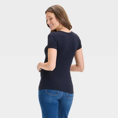 Short Sleeve Ribbed Seamless Maternity T-Shirt - Isabel Maternity By Ingrid & Isabel™ 1 Short Sleeve Ribbed Seamless Maternity T-Shirt - Isabel Maternity By Ingrid & Isabel™