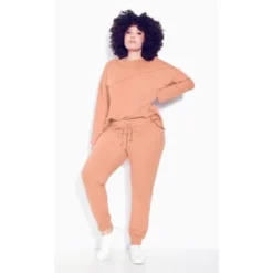 Women's Plus Size Only Lounge Plain Pant - Terracotta | ZIM & ZOE -Avenue Sale Store GUEST 165d15dd f5a1 48ee aa54 719ff4fd28e9