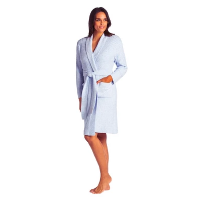 Softies Heathered Marshmallow 38" Wrap Robe 6 Softies Heathered Marshmallow 38" Wrap Robe - Image 6
