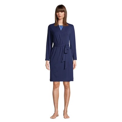 Lands' End Women's Cotton Blend Above The Knee Length Robe 4 Lands' End Women's Cotton Blend Above The Knee Length Robe - Image 4