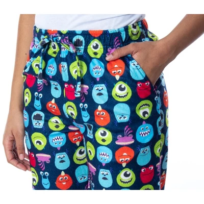 Disney Women's Monsters Inc. Allover Character Heads Sleep Pajama Pants Blue 2 Disney Women's Monsters Inc. Allover Character Heads Sleep Pajama Pants Blue - Image 2