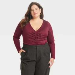 Women's Long Sleeve Ruched Slim Fit Bodysuit - A New Day™ 10 Women's Long Sleeve Ruched Slim Fit Bodysuit - A New Day™ -Avenue Sale Store GUEST 1a222b96 676b 421f a3e7 e09566812ac1