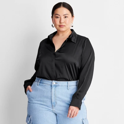 Women's Long Sleeve Button-Front Shirt - A New Day™ 3 Women's Long Sleeve Button-Front Shirt - A New Day™ - Image 3