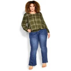 Women's Plus Size Suki Check Top - Khaki | AVENUE 14 Women's Plus Size Suki Check Top - Khaki | AVENUE -Avenue Sale Store GUEST 1d5e89f2 216d 4f88 9b75 21b84ef995af
