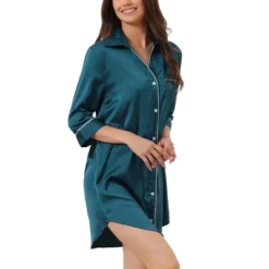 Cheibear Women's Button Down 3/4 Sleeve Mini Nightshirt Dress 13 Cheibear Women's Button Down 3/4 Sleeve Mini Nightshirt Dress -Avenue Sale Store GUEST 1ff39b77 abb1 4dab bcf2 300711aa782d