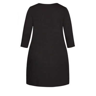 Women's Plus Size Winter Sleep Shirt - Black | AVENUE 3 Women's Plus Size Winter Sleep Shirt - Black | AVENUE - Image 3