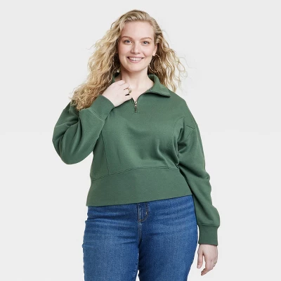 Women's Cropped Quarter Zip Sweatshirt - Universal Thread™ 5 Women's Cropped Quarter Zip Sweatshirt - Universal Thread™ - Image 5