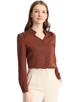 Allegra K Women's Elegant V Neck Work Office Button Up Shirt 27 Allegra K Women's Elegant V Neck Work Office Button Up Shirt -Avenue Sale Store GUEST 2069dd0e 58e7 42b3 9eda f448da27bda5