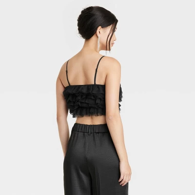 Women's Tiny Tulle Tank Top - A New Day™ 1 Women's Tiny Tulle Tank Top - A New Day™