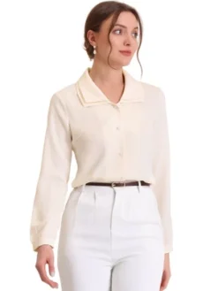 Allegra K Women's Elegant Blouse Office Double Collar Beaded Pearl Button-Up Shirt 10 Allegra K Women's Elegant Blouse Office Double Collar Beaded Pearl Button-Up Shirt -Avenue Sale Store GUEST 228d26f6 1607 4c1f 9866 d72649aaf4ec