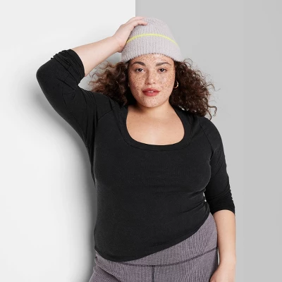 Women's Long Sleeve Scoop Neck T-Shirt - Wild Fable™ 3 Women's Long Sleeve Scoop Neck T-Shirt - Wild Fable™ - Image 3