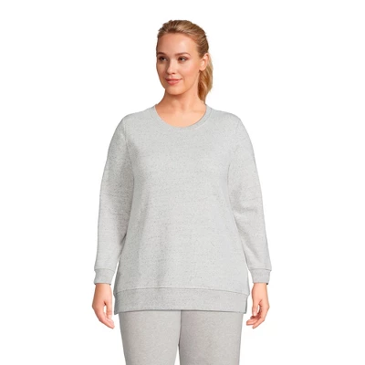 Lands' End Women's Serious Sweats Crewneck Long Sleeve Sweatshirt Tunic 2 Lands' End Women's Serious Sweats Crewneck Long Sleeve Sweatshirt Tunic - Image 2