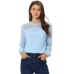 Allegra K Women's Lace Crochet Crew Neck Casual Swiss Dots Chiffon Blouses 11 Allegra K Women's Lace Crochet Crew Neck Casual Swiss Dots Chiffon Blouses -Avenue Sale Store GUEST 25e6a2c5 bcbc 4318 8fef f08558189ca7