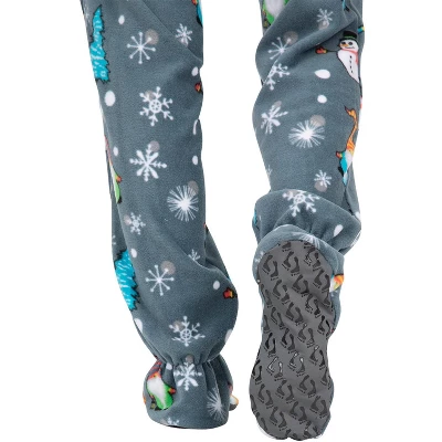 Footed Pajamas - Merry Gnomes Adult Hoodie Fleece Onesie 3 Footed Pajamas - Merry Gnomes Adult Hoodie Fleece Onesie - Image 3