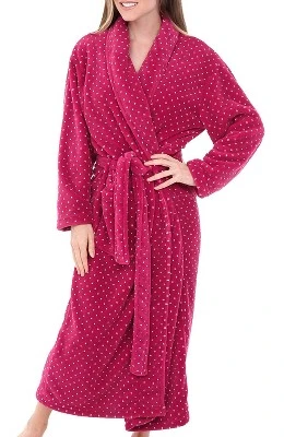 Women's Warm Fleece Winter Robe, Long Soft Plush Bathrobe 15 Women's Warm Fleece Winter Robe, Long Soft Plush Bathrobe - Image 15