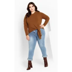 Women's Plus Size Royal Sweater - Copper | CITY CHIC