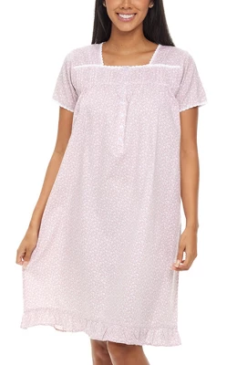 Women's Cotton Victorian Nightgown, Sophia Short Sleeve Lace Trimmed Button Up Short Sleeve Vintage Night Dress Gown 8 Women's Cotton Victorian Nightgown, Sophia Short Sleeve Lace Trimmed Button Up Short Sleeve Vintage Night Dress Gown - Image 8