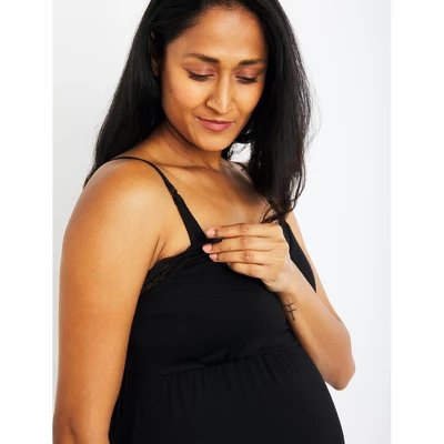 Lace Trim Clipdown Nursing Nightgown | A Pea In The Pod 4 Lace Trim Clipdown Nursing Nightgown | A Pea In The Pod - Image 4