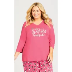 Women's Plus Size Cold Outside Sleep Top - Pink | AVENUE 11 Women's Plus Size Cold Outside Sleep Top - Pink | AVENUE -Avenue Sale Store GUEST 2de27858 d081 4908 a59d db9ff203326d
