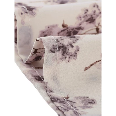 Allegra K Women's Floral Bow Tie Neck Vintage 3/4 Sleeve Blouse 4 Allegra K Women's Floral Bow Tie Neck Vintage 3/4 Sleeve Blouse - Image 4