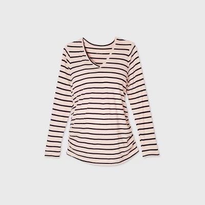 Long Sleeve V-Neck Side Shirred Maternity T-Shirt - Isabel Maternity By Ingrid & Isabel™ 3 Long Sleeve V-Neck Side Shirred Maternity T-Shirt - Isabel Maternity By Ingrid & Isabel™ - Image 3