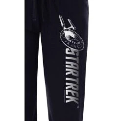 Star Trek Womens' USS Enterprise NCC-1701 Sleep Pajama Pants Black
