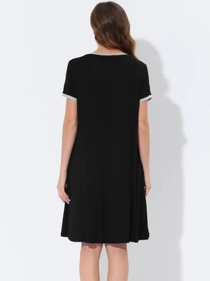 Cheibear Womens Sleepwear Lounge Dress Summer Pajama Nightgown 2 Cheibear Womens Sleepwear Lounge Dress Summer Pajama Nightgown - Image 2