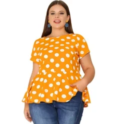 Agnes Orinda Women's Plus Size Polka Dots Fashion Workout Elegant Short Sleeves Peplum Top 24 Agnes Orinda Women's Plus Size Polka Dots Fashion Workout Elegant Short Sleeves Peplum Top -Avenue Sale Store GUEST 336bb6cd 7157 4c96 9edc 620967a245d8