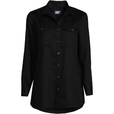 Lands' End Women's Indigo Tencel Heritage Long Sleeve Shirt 4 Lands' End Women's Indigo Tencel Heritage Long Sleeve Shirt - Image 4