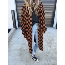 Women's Ascot + Hart Checkered Graphic Shacket - Brown 11 Women's Ascot + Hart Checkered Graphic Shacket - Brown -Avenue Sale Store GUEST 36777dee 3e76 4a11 b617 b25a308c170f